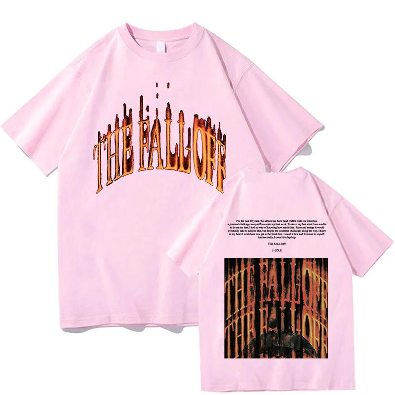 J Cole THE FALL OFF TShirts Graphic Clothing Hip Hop Rap Pure Cotton ONeck Short Sleeve Music Merch Tops Classic Streetwear