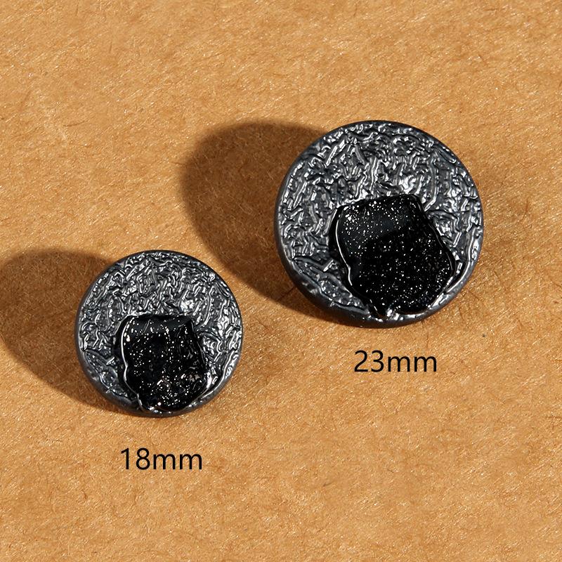 Черные пеньковые пуговицы Высококачественные мужские и женские пальто, куртки, костюмы, пуговицы, аксессуары, универсальные круглые металлические пуговицы