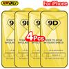 Nnbili 4 штуки 9d защитная пленка для экрана для iphone 16 17 15 14 13 12 11 pro max защитное стекло для iphone 16e полное покрытие закаленное стекло
