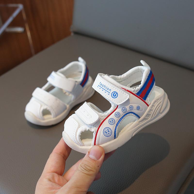 Детская повседневная обувь для девочек, сетчатые дышащие функциональные сандалии, летняя обувь для мальчиков с нескользящей подошвой