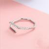 New Fashion Personality Diamond 925 Sterling Silver Jewelry Temperament Geometric Bamboo Exquisite Opening Rings R069