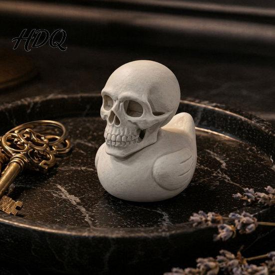 Уникальная скульптура Черепаха и Утка 3D-печатное украшение Готическая фигурка Креативная Матовая