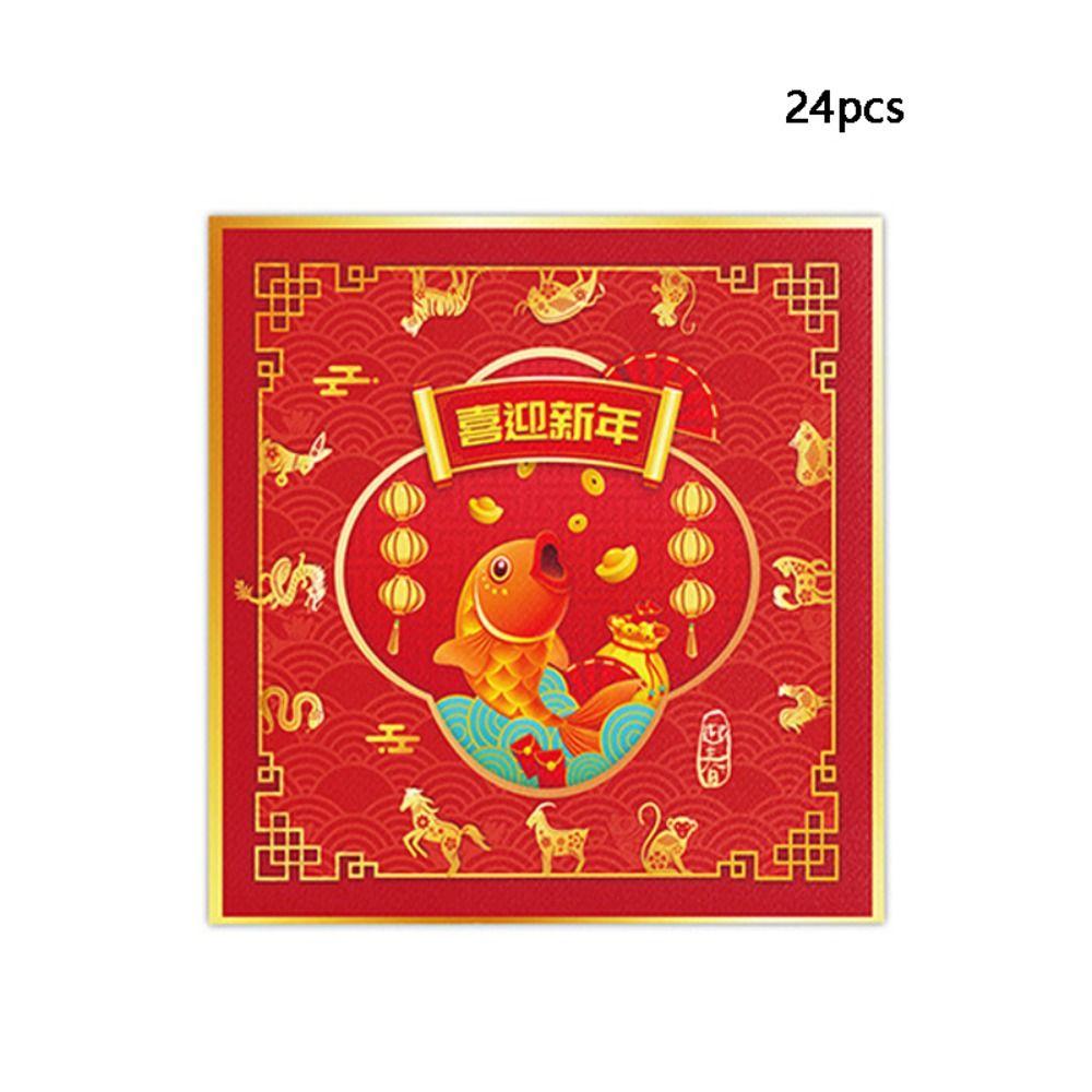 Serves 12 Paper Disposable Tableware Set Plates Cups Napkins Tablecloth Year of The Dragon