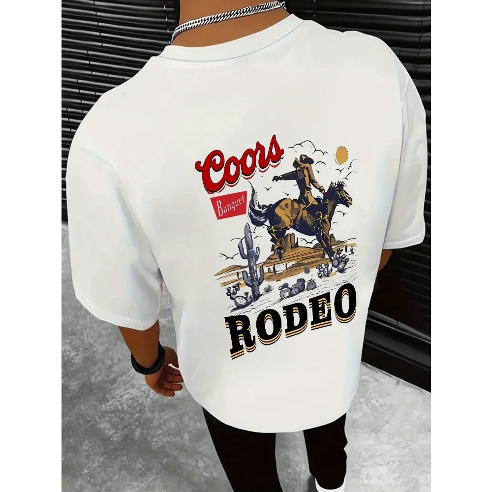 [Повседневная ковбойская футболка] Летняя повседневная футболка с ковбойским принтом - Футболки с коротким рукавом для мужчин