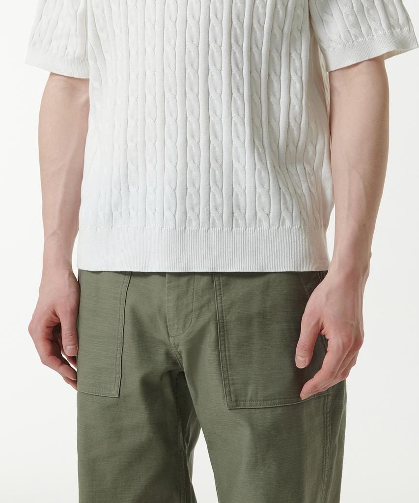 MUSINSA STANDARD Cable Knitted Polo Shirt [Ivory]