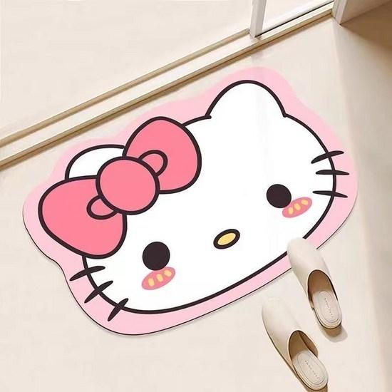 Soft Diatomaceous Earth Pink Cat Mat Kitty, a Popular Character In Korea