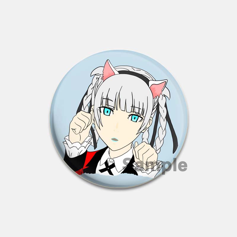 58 мм аниме манга KAKEGURUI брошь 58 мм круглая булавка для лацкана нагрудник Yumeko Jabami мультфильм косплей значок для одежды декор рюкзака подарки