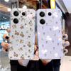 Мягкий силиконовый прозрачный чехол с цветочным узором для Xiaomi Redmi Note 13 Pro Poco Samsung A55 A54 A34 A15 S24 M35 iPhone 11 12 13 14 15 противоударный чехол