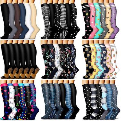 Набор из 6 популярных компрессионных носков из полиэстера