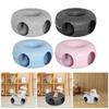 2 in 1 Cat Tunnel Bed Donut Cave Hideaway Pet Circle Hideout for Indoor Cats