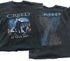 Футболка с принтом группы Creed Us Tour 2009, двусторонняя, черная, с коротким рукавом, унисекс