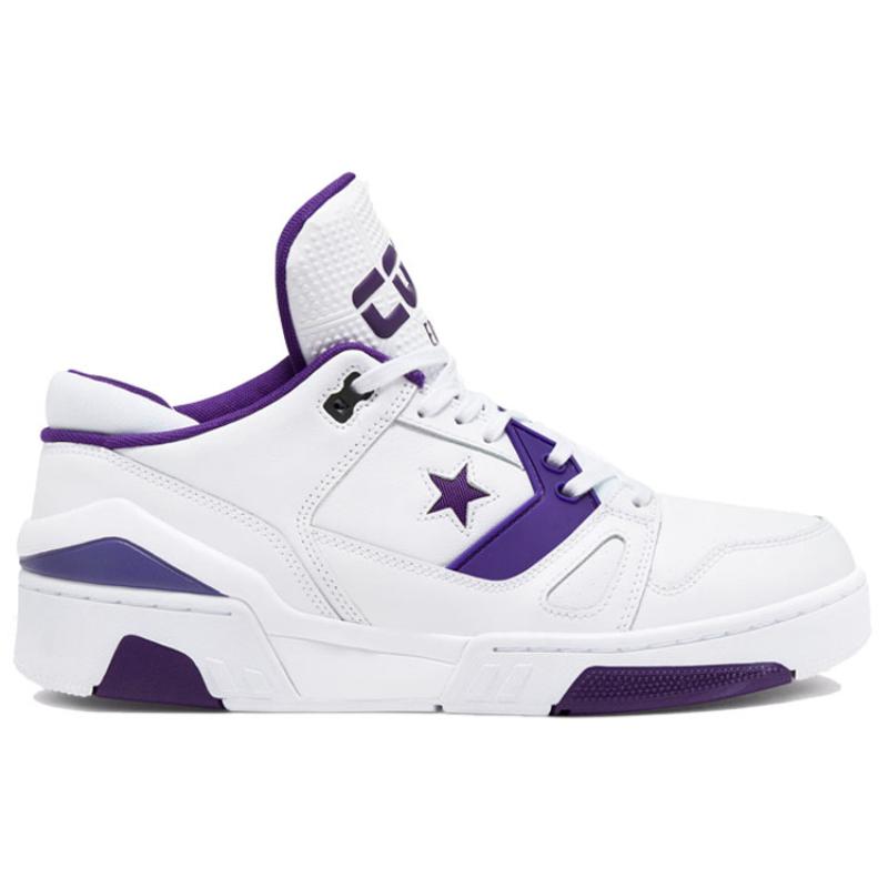 Converse ERX 260 Спортивные Универсальные Низкие Винтажные Баскетбольные Кроссовки Унисекс Белые и Фиолетовые