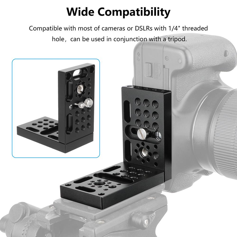 Universal L-Shaped Quick Release Plate for DSLR/Mirrorless Camera Tripod - Vertical Shooting Stabilizer (3920)