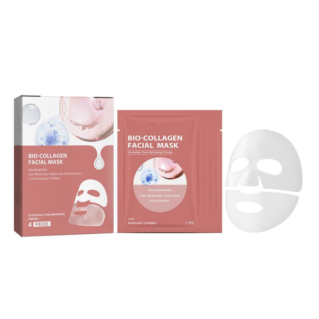 Deep Collagen Wrinkle Lifting MaskCollagen Mask Bio Collagen Face Mask Collagen Films Deep Hydrating Firming Overnight Hydrogel Mask 4pcs/Box 1ml