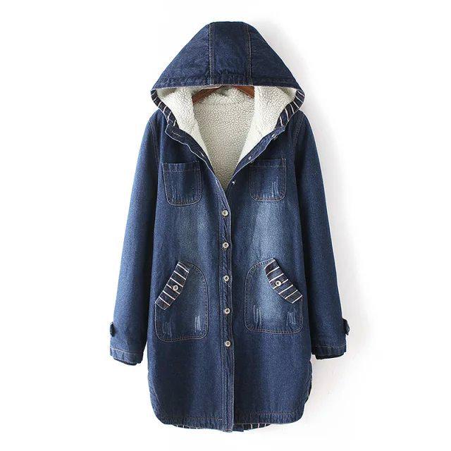 Winter Denim Jacket Women Ladies Outwear Fashion Long Sleeve Loose Casual Girls Jackets Women Coat