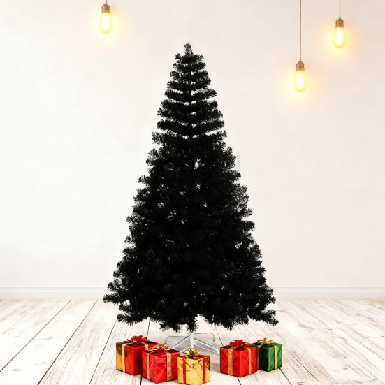 Искусственная рождественская елка с густыми ветвями, реалистичная ель, рождественская сосна с металлической подставкой для праздничного домашнего офисного декора