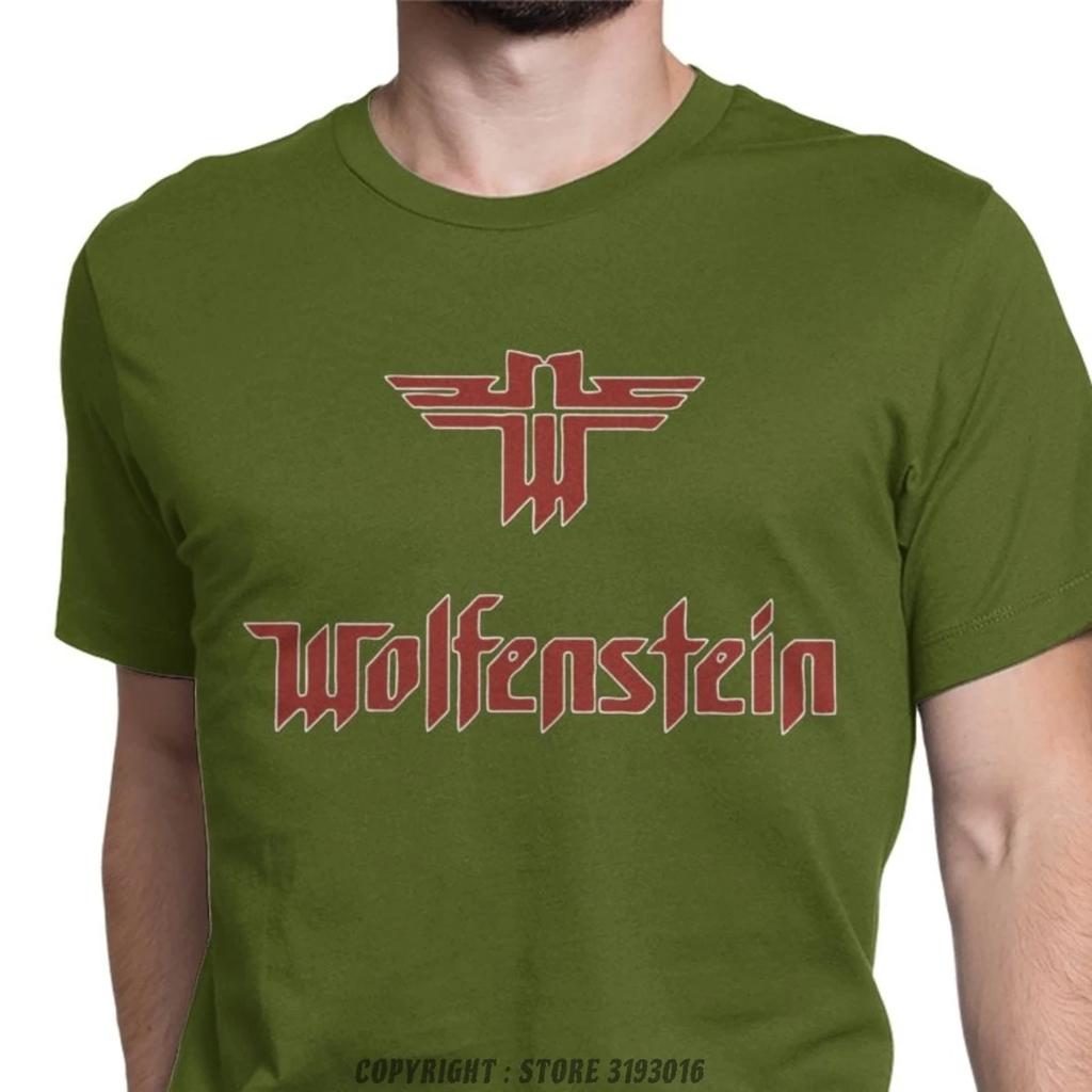 Castle Wolfenstein Мужские 3D Футболки Харадзюку Винтажные Футболки Camisas Футболка с Круглым Вырезом с Коротким Рукавом Свитшот из Чистого Хлопка