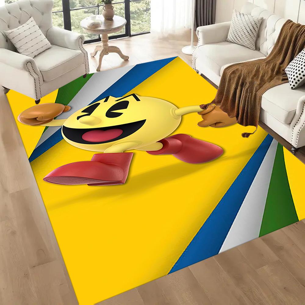 Pac-man Adventure Square rugs are a great choice for living rooms, bedrooms, home décor, and as gifts.
