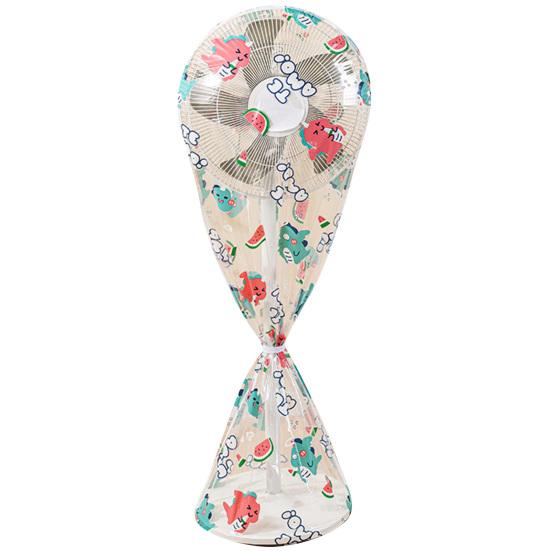 Floor Fan Dust Cover Washable & Reusable Long/Short Style Electric Fan Dust Protective Cover Moisture-Proof Dustproof Soft PEVA Printed Dust