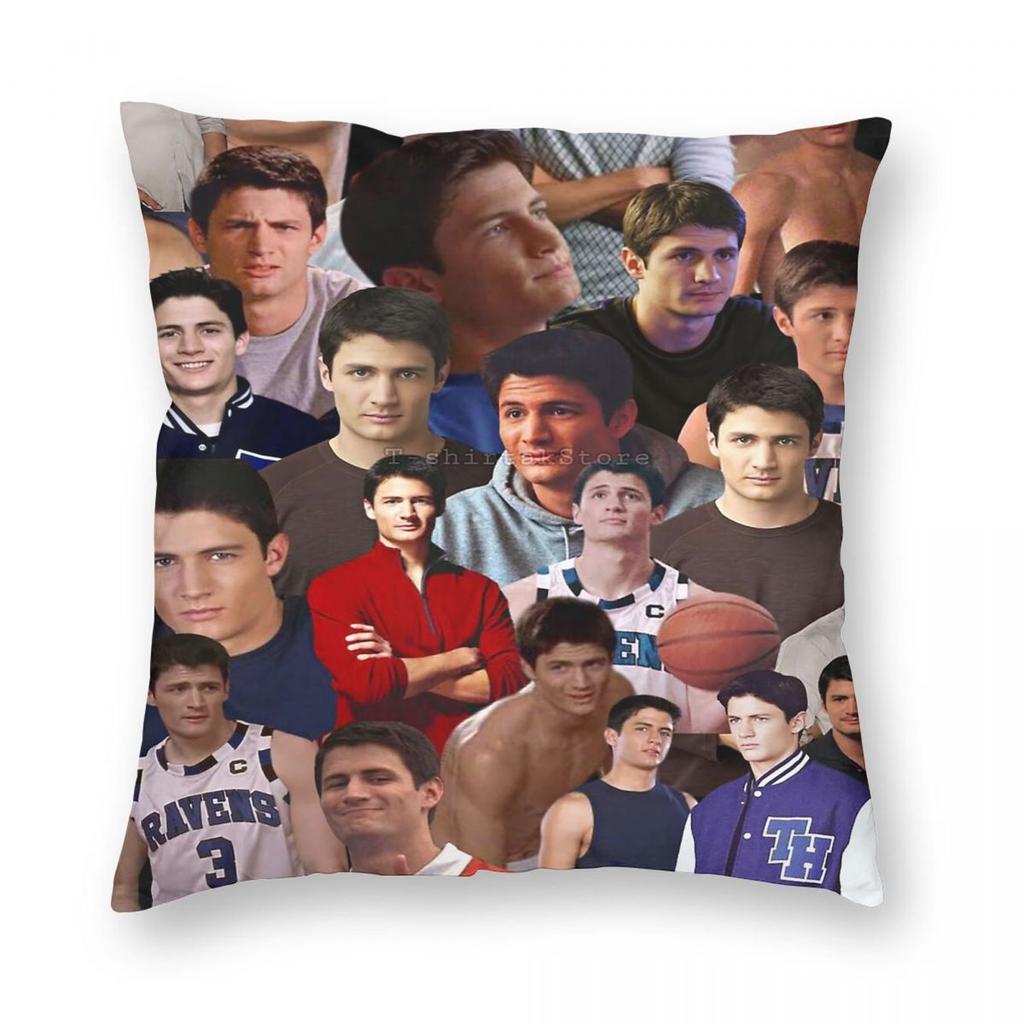One Tree Hill Nathan Scott Pillowcase Polyester Linen Velvet Printed Zip Decor Pillow Case Sofa Seater Cushion Case 45X45