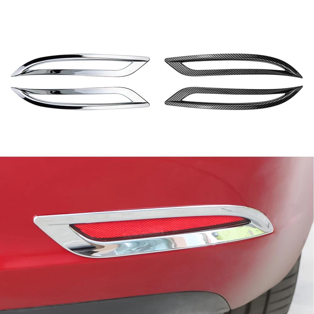 Rear Bumper Fog Lamp Light Molding Cover Trim for Tesla Model 3 2017 2018 2019 2020 2025 2025 ABS Carbon Fiber Car Accessories