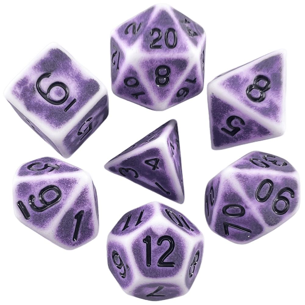 Набор игральных костей DND Dice Retro Polyhedral Dice 7 шт. D4, D6, D8, D10, D%, D12, D20 для настольных игр DND