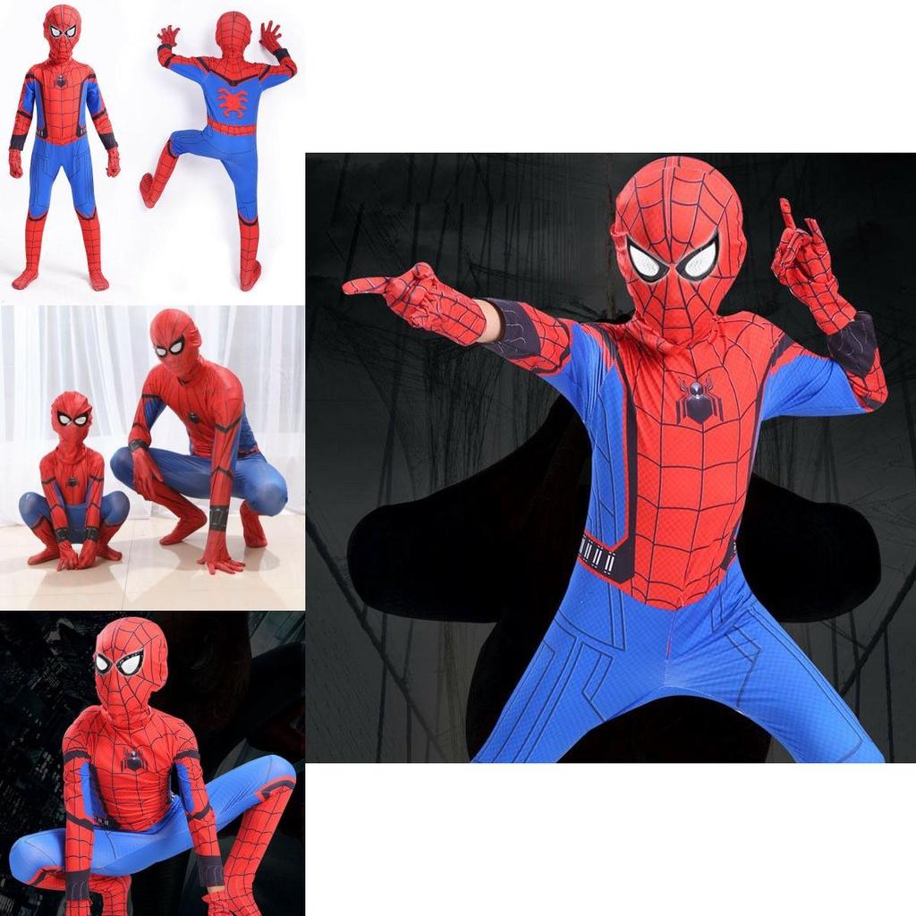 Высококачественный прочный костюм Человека-паука для возвращения домой, облегающий костюм для детей и взрослых