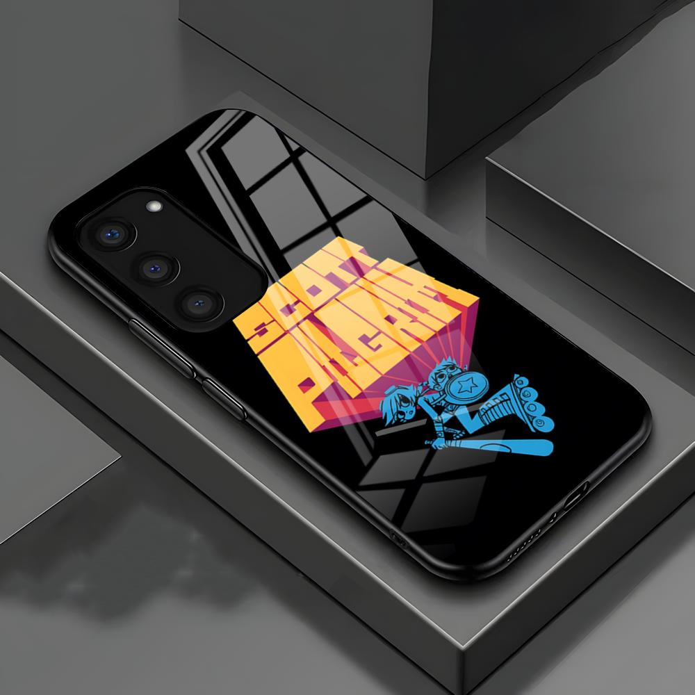 Чехол для телефона Scott Pilgrim VS The World Для Samsung S26 S25 S24 FE S23 S22 S21 Plus S20 Ultra Note20Ultra Черная стеклянная крышка