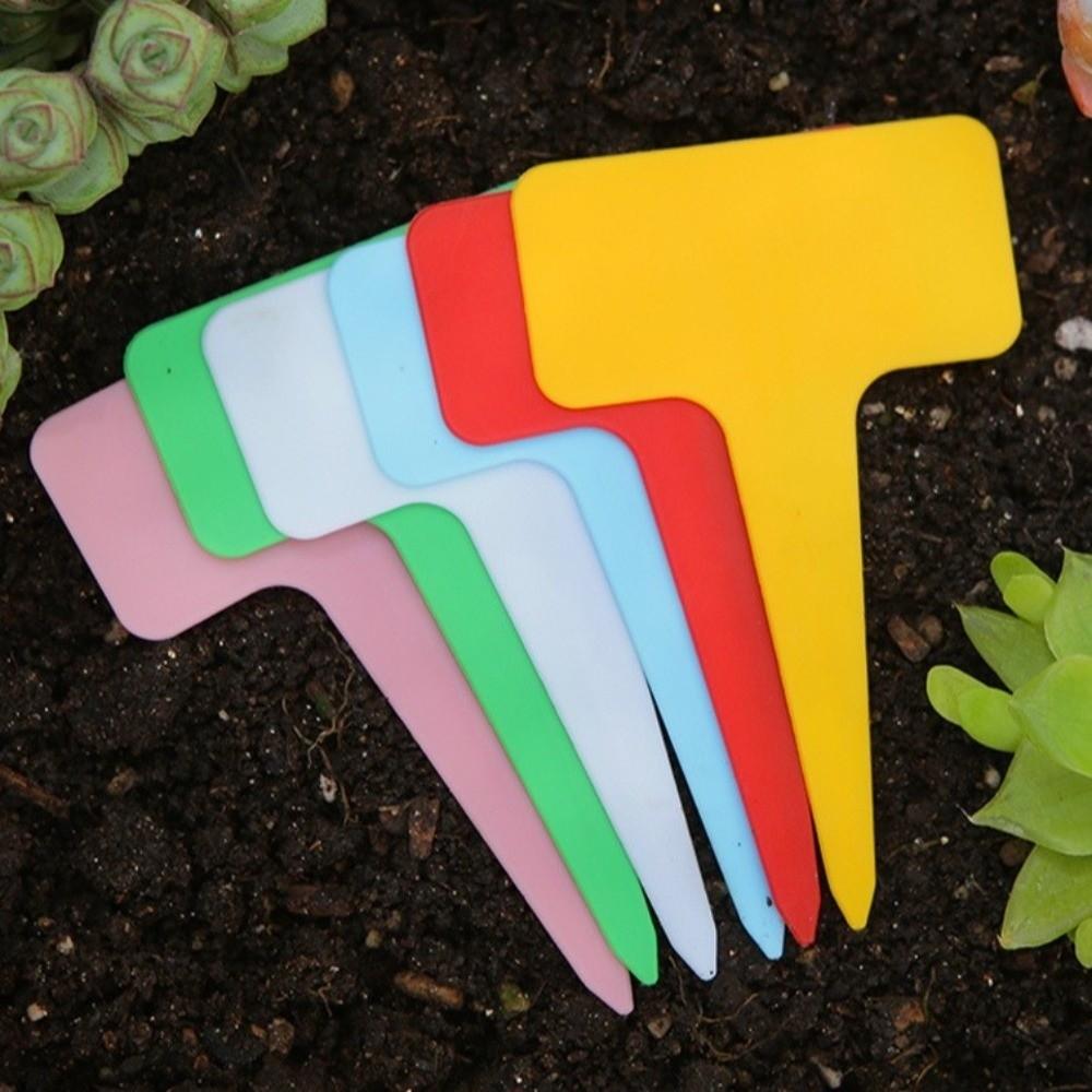 100PCS Thickened Stake Tags Waterproof T-type Tags Garden Tools Markers Label Garden