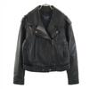 Sheep Leather Double Riders Jacket 38 Black Women Used
