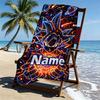 Custom Name Personalized DRAGON BALL Print Beach Towel, for Trip Camping Beach Party Home Decor, Birthday Gift for Family & Friends