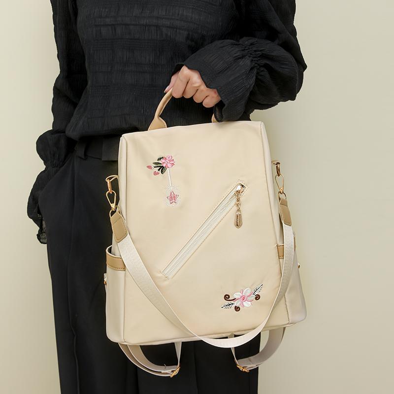 Водоотталкивающий рюкзак, женский рюкзак с вышивкой, противоугонный дорожный рюкзак