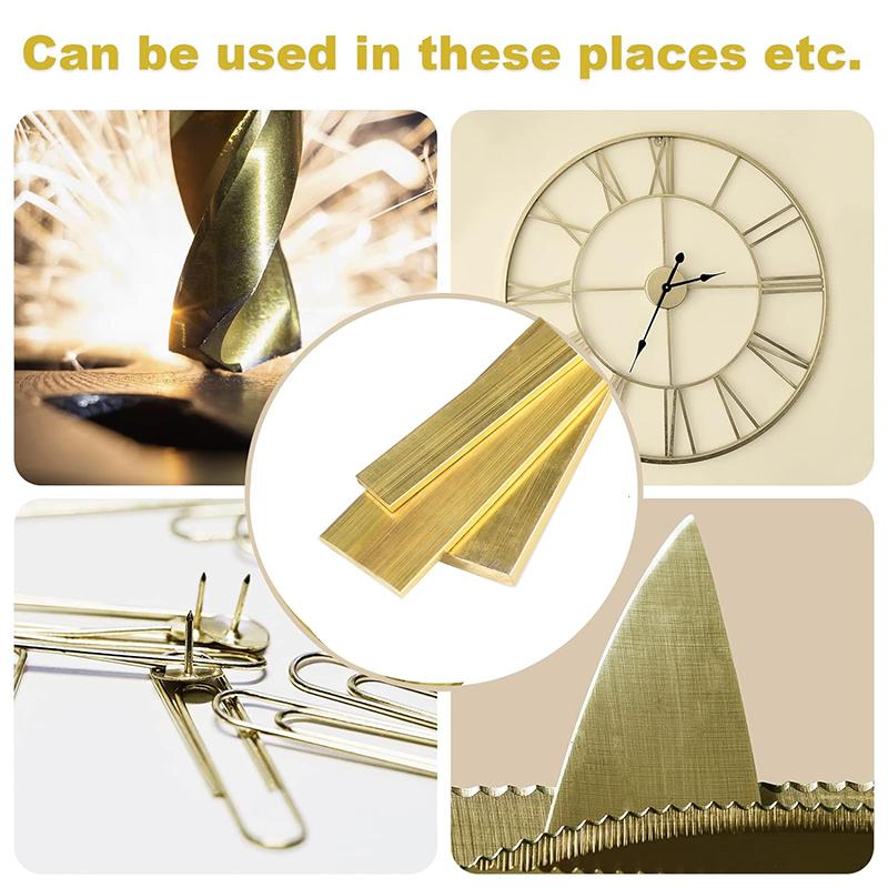 H59 Brass Flat Bar Plate Strip Thicknesses 2mm 4mm 6mm 8mm 10mm 20mm Pure Copper Solid Metal Plates Material Length 200mm/250mm
