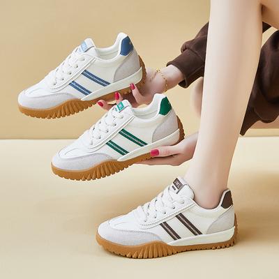 Женские повседневные туфли на толстой платформе Dad Shoes со шнуровкой, нескользящие, для ходьбы, удобные кроссовки из искусственной кожи для бега и тенниса для женщин, дышащие кроссовки