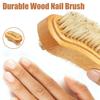 Щетка для ногтей Двусторонняя деревянная щетка для чистки ногтей Многоцелевой аксессуар для ухода за ногтями и пальцами ног