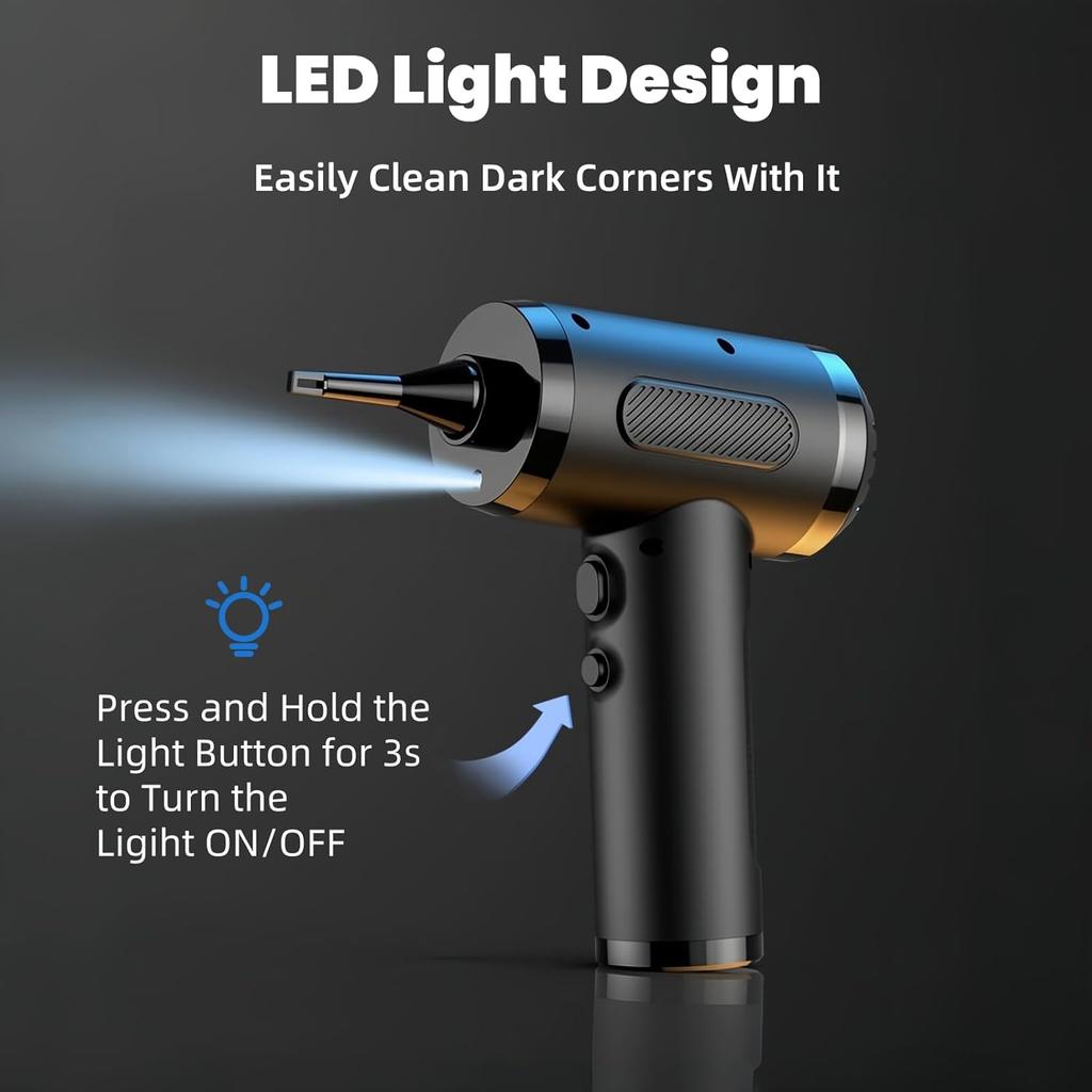 Новый модернизированный пылесос мощностью 50000 об/мин, 60 Вт, беспроводной ручной автоматический пылесос со светодиодной подсветкой, портативный пылесос