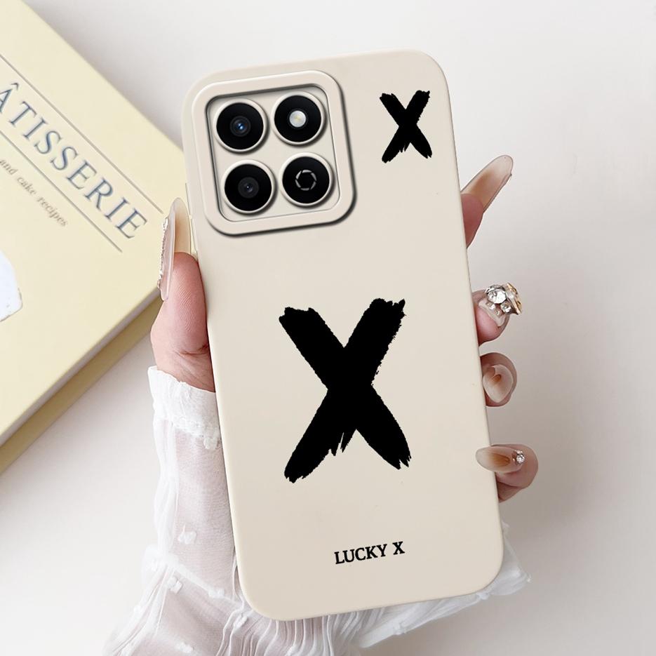 Чехол для Honor X7C ALT-LX2 Милый Чехол с Счастливыми Буквами Ударопрочный Мягкий ТПУ Чехол для Телефона Для Honor 200 Smart HonorX7C Задняя Крышка Coque