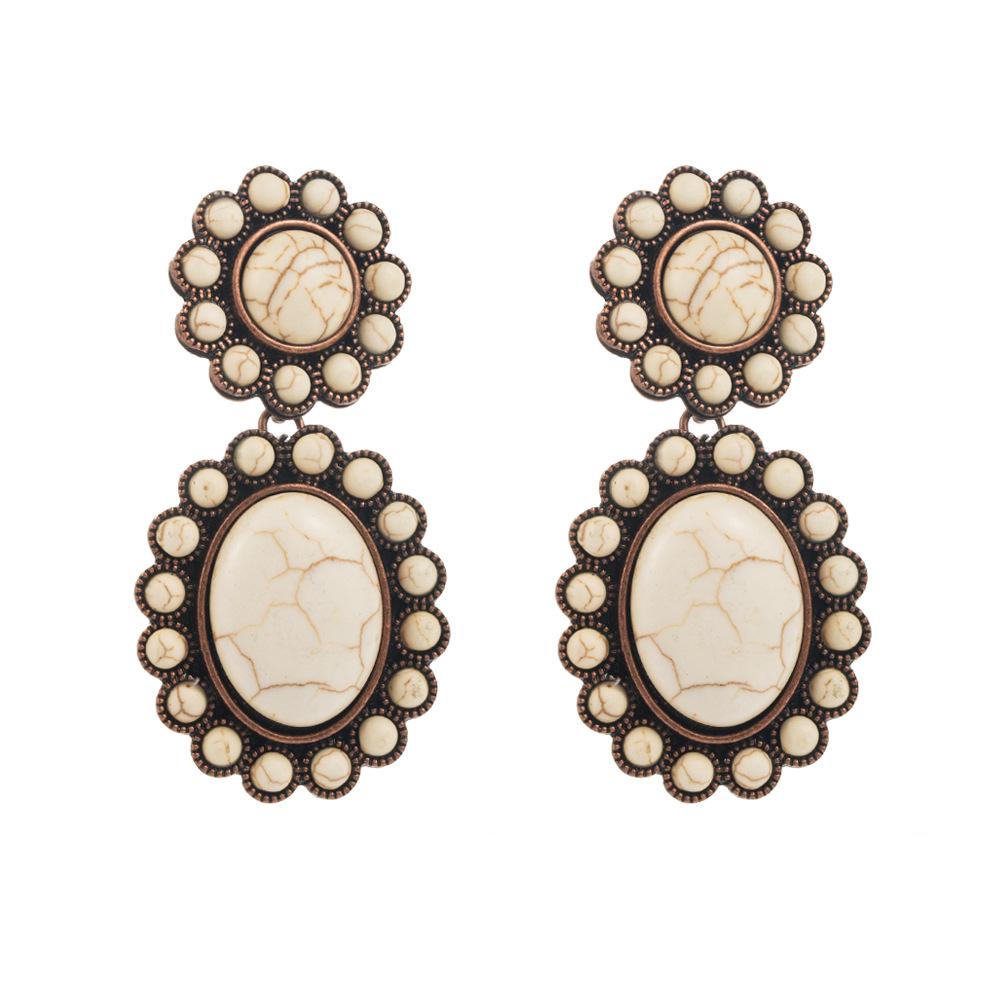 Turquoise Geometric Multi-layer Bohemian Earrings