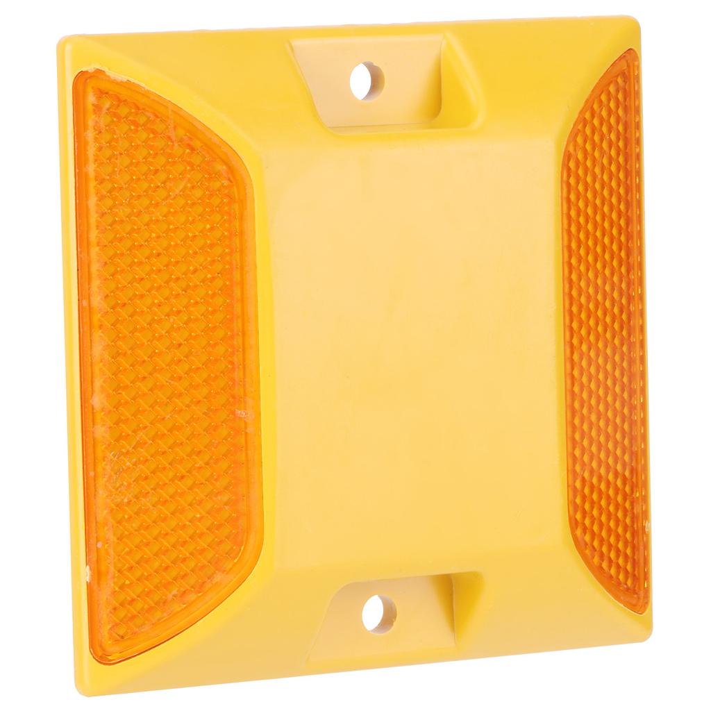 6PCS Double Yellow Plastic Road Reflectors Street Pavement Driveway Stud Markers