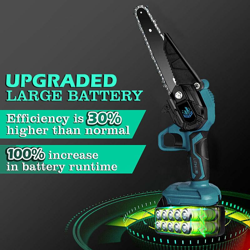 6-дюймовая цепная пила с литиевой батареей, беспроводная электрическая пила для валки деревьев, бытовая маленькая ручная портативная электрическая садовая пила