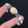 Daughters Day Deal 925 Silver Fossil Coral Gemstone Flower New Bangle Bracelet