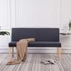 VidaXL Bench 139.5 Cm Dark Grey Polyester