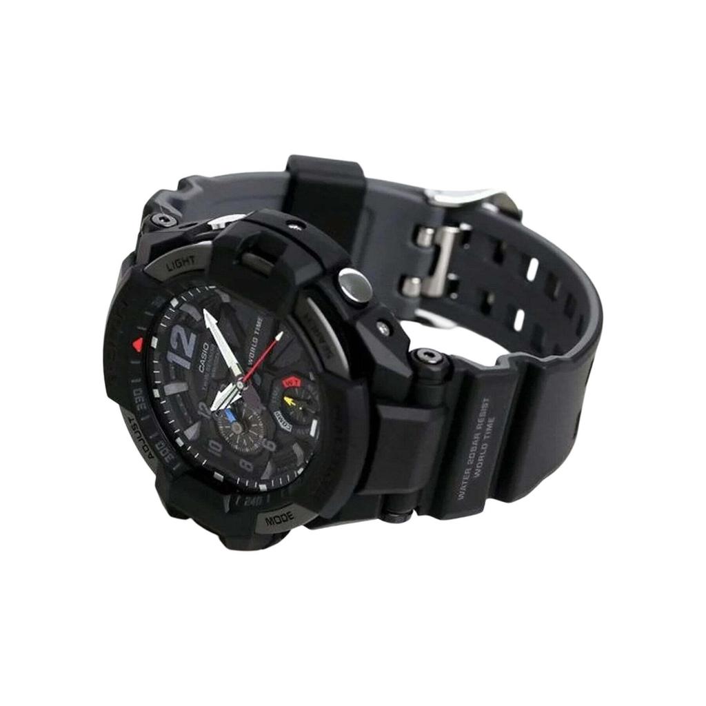 Casio G-Shock Серия Aviation Модные Ретро Классические Стрелочные Двойной Дисплей 3D Спортивные Водонепроницаемые Кварцевые Часы Мужские Часы Черные GA-1100-1A1