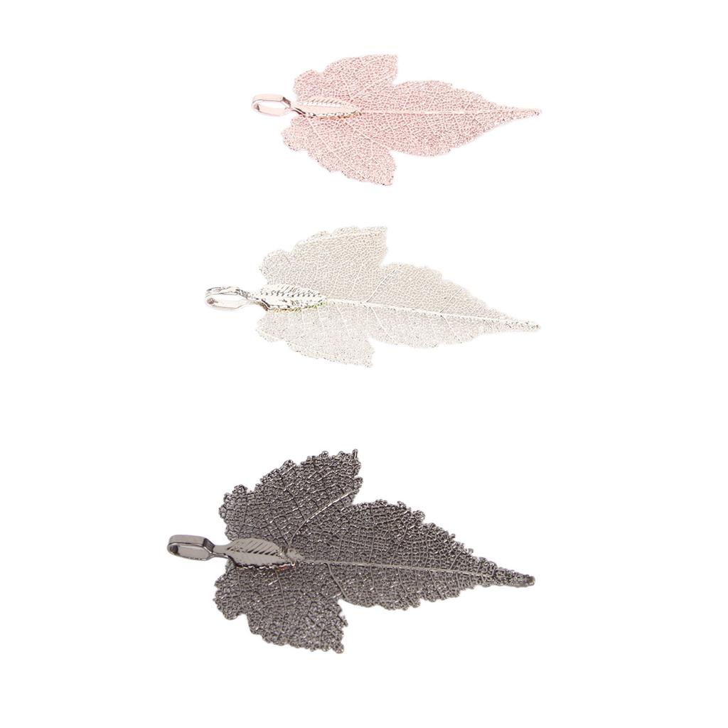 3PCS DIY Leaves Pendants Fashionable Elegant Zinc Alloy Leaf Pendants Accessories for Hairpins Jewelry Making