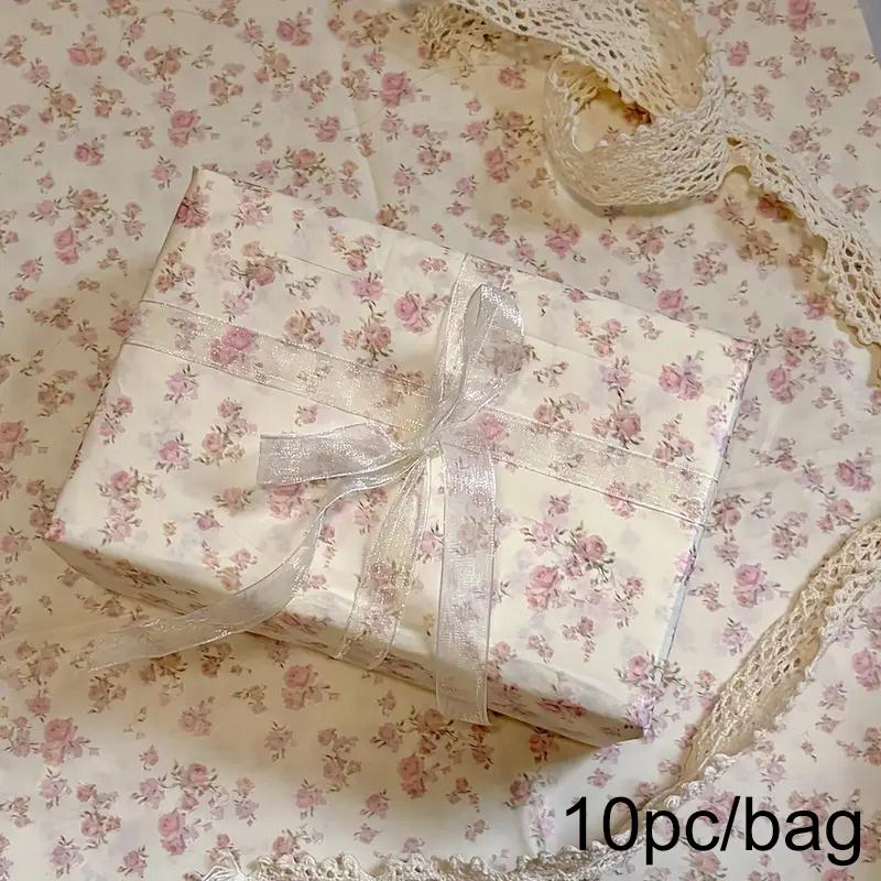 10PC Oil Painting Design Valentine's Day Gift Wrapping Paper Gift Bags Filler Semi-Transparent Thin Paper Birthday Gifts 50x35cm