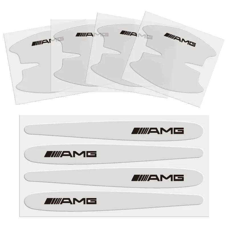 VWOUL1 Car Sticker 8pcs Auto Door Wrist Transparent Protector Side Handle Decal for Mercedes Benz W124 W203 W204 W205 W212 GLS GL CLA G