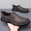 Fashion Spring Autumn Fashion Leather Lightweight Slip-on Platform Men's Loafers Designer Soft Sole Casual Business Men's Dress Shoes