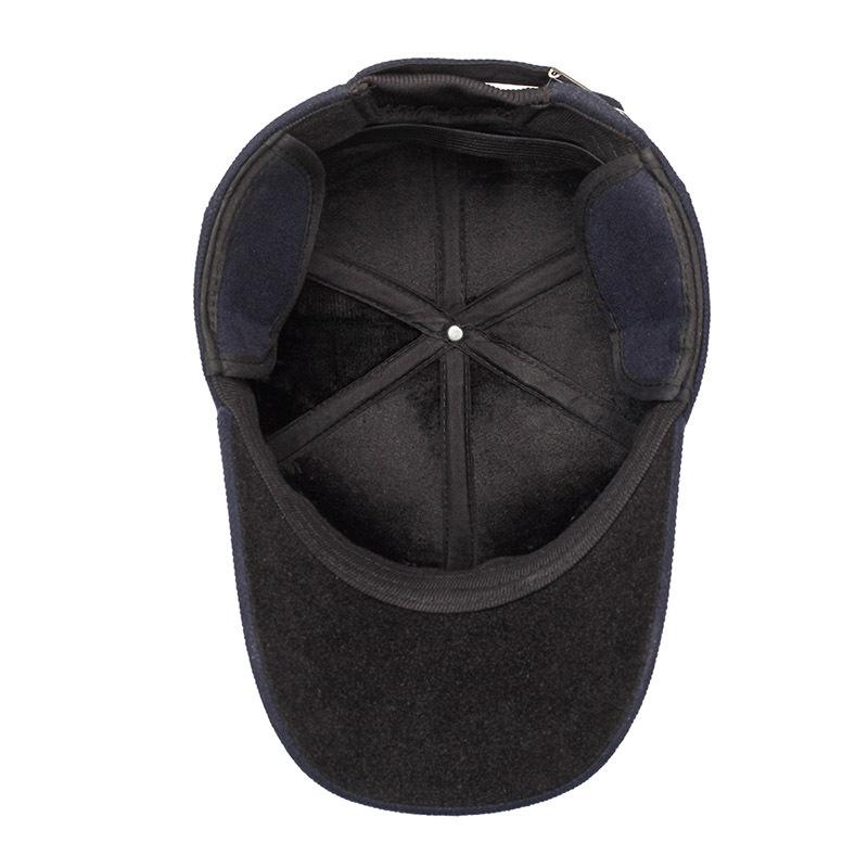 Кепка для мужчин среднего и пожилого возраста, зимняя, для защиты ушей, хлопковая, теплая, толстая, бейсбольная кепка
