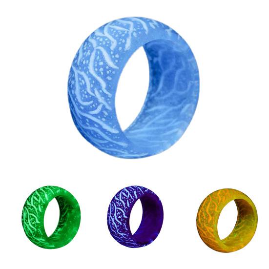 Креативное унисекс светящееся ювелирное кольцо с крекингом и украшением в виде аксессуара