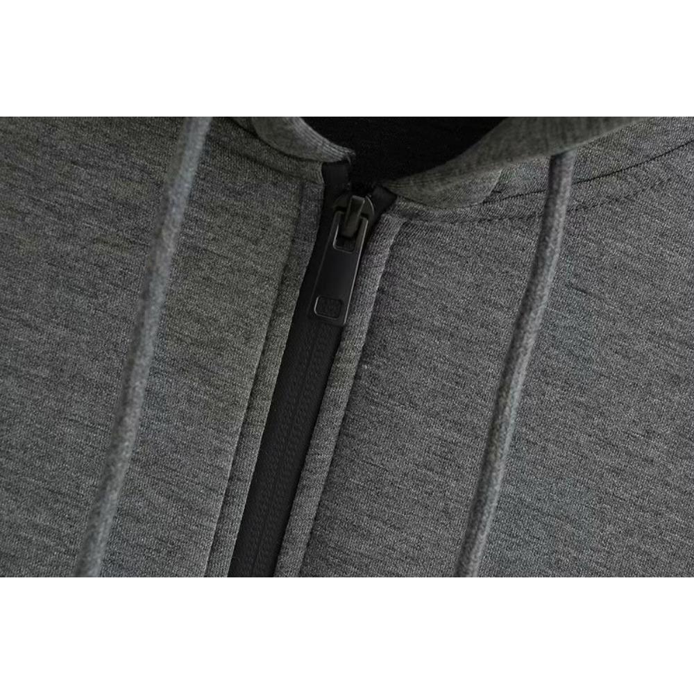 202 European and American Winter Retro Sweater Zipper Sweatshirt Fashion Long Sleeve Street Parka Women Outside